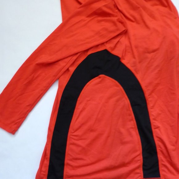 RALPH LAUREN ACTIVE BRAND WOMENS RED BLACK SIDE STRIPE KNIT LONG SLEEVE - LARGE - Picture 3 of 9